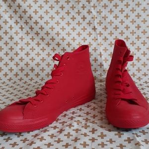 Red High top Converse